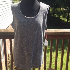 Rafaella top  salt and pepper color